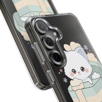 Kawaii Arctic Fox Clear Impact-Resistant Phone Case
