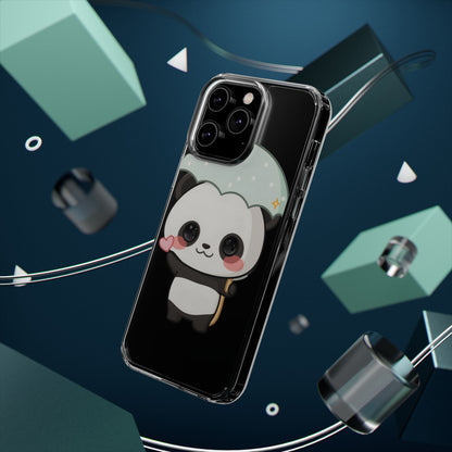 Kawaii Panda Clear Impact-Resistant Phone Case