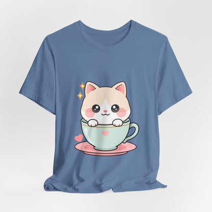 Kawaii Cat T-Shirt for Cute Cat and Chibi Art Fans