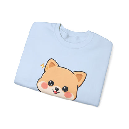 Kawaii Shiba Inu Sweatshirt, Cute Puppy Crewneck