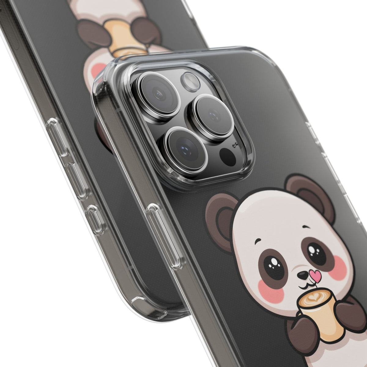 Kawaii Panda Latte Clear Impact-Resistant Case