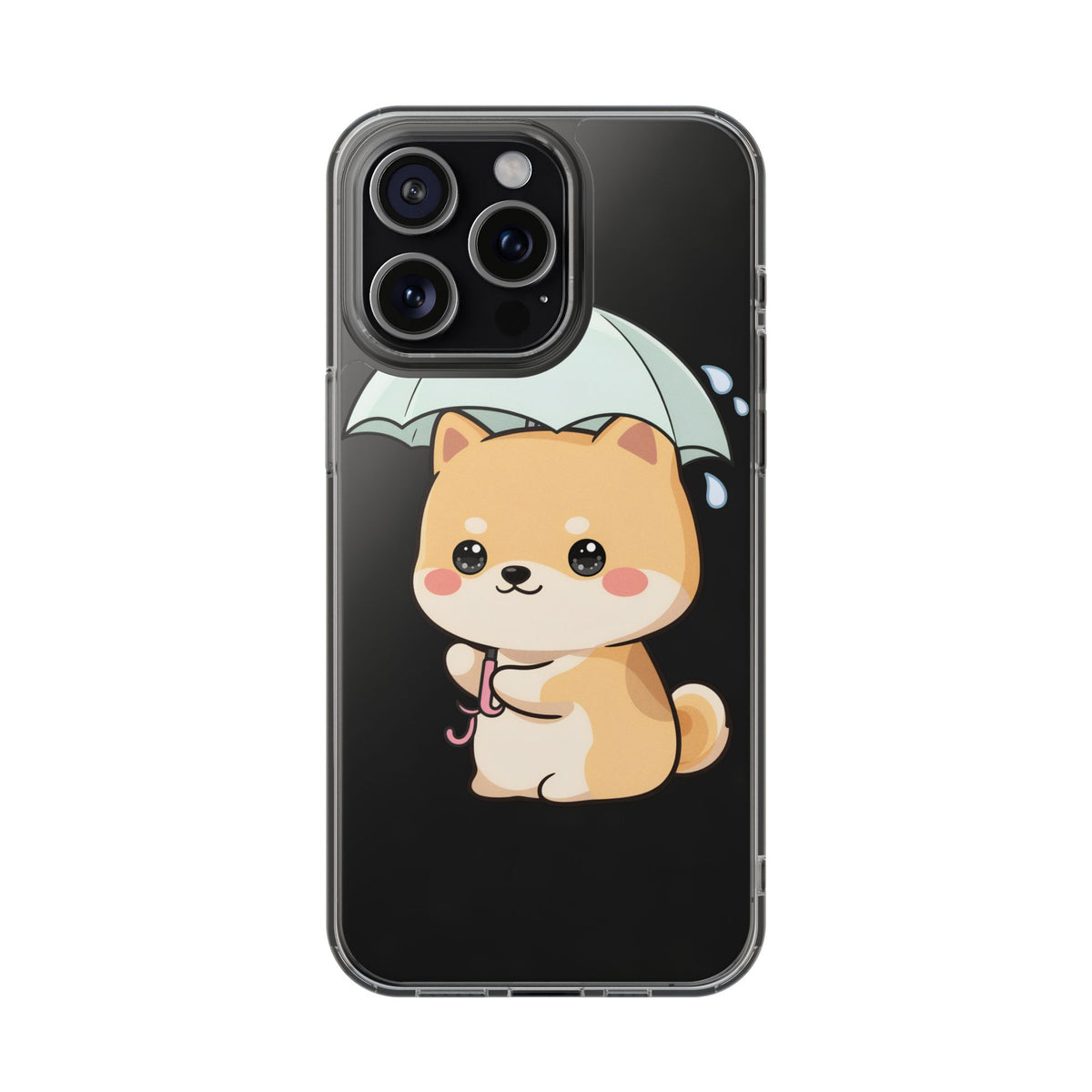 Shiba Inu Phone Case, Kawaii Rainy Day Pup