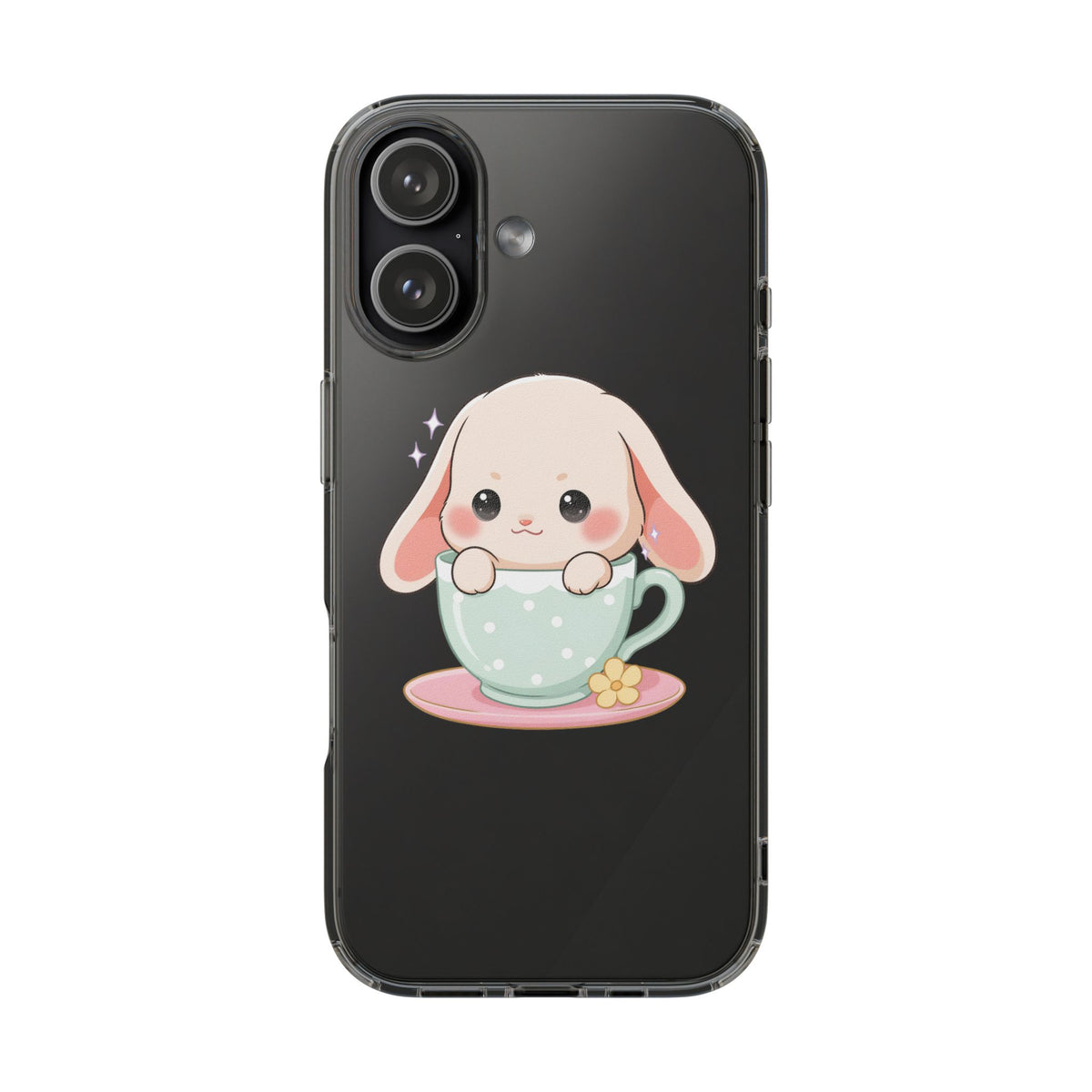 Kawaii Bunny Phone Case, Cute Teacup Rabbit