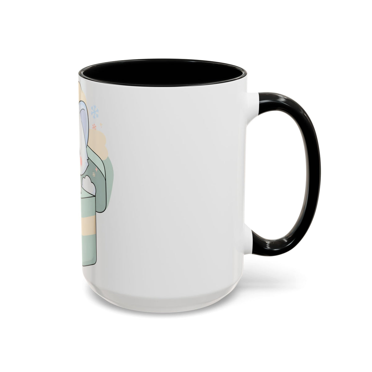 Kawaii Arctic Fox Mug, Cute Gift Box Accent Coffee Mug