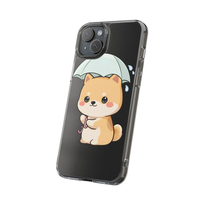 Shiba Inu Phone Case, Kawaii Rainy Day Pup