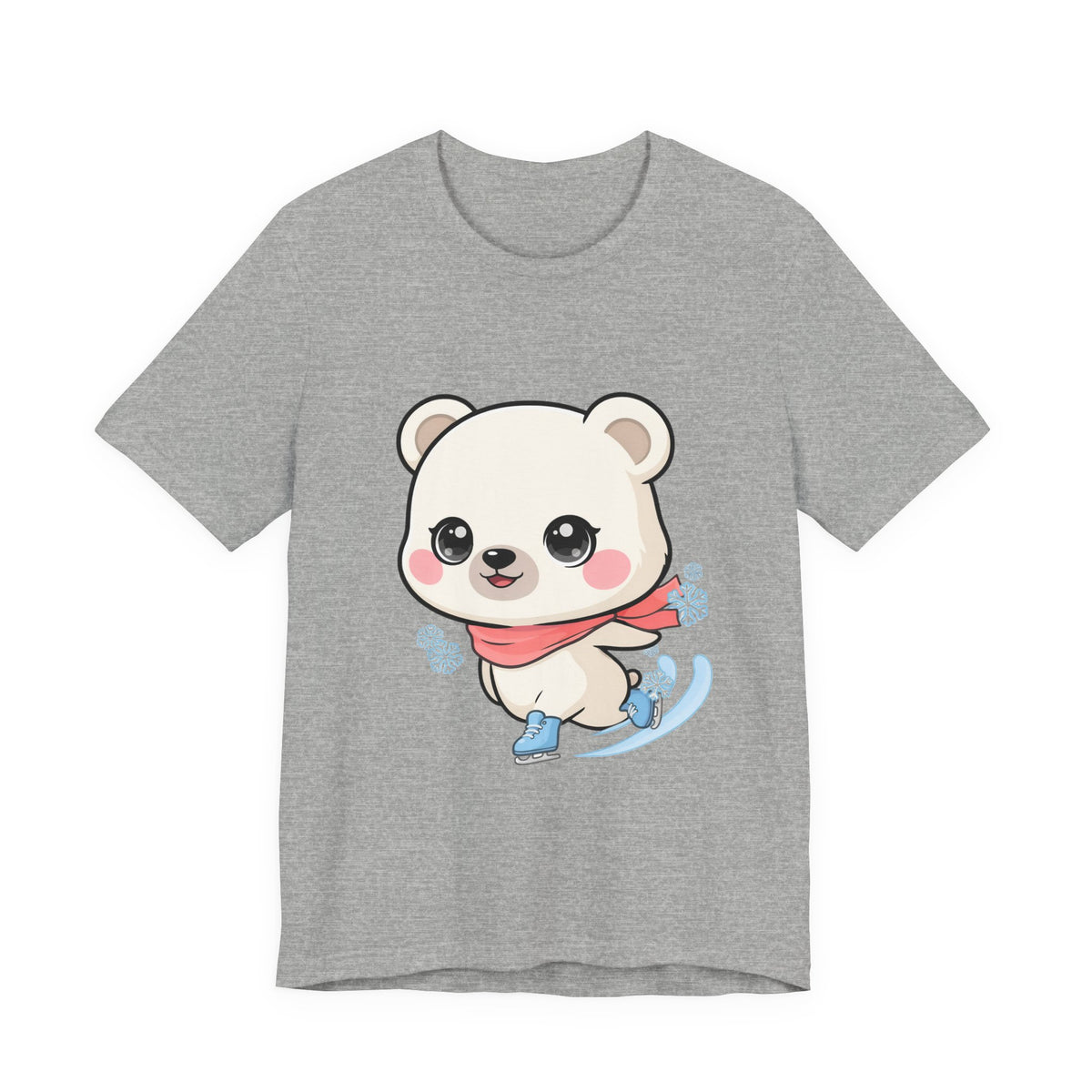 Kawaii Ice Skating Polar Bear Tee for Winter Gift Giving