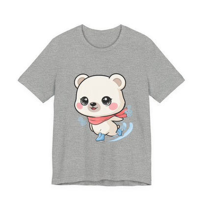 Kawaii Ice Skating Polar Bear Tee for Winter Gift Giving
