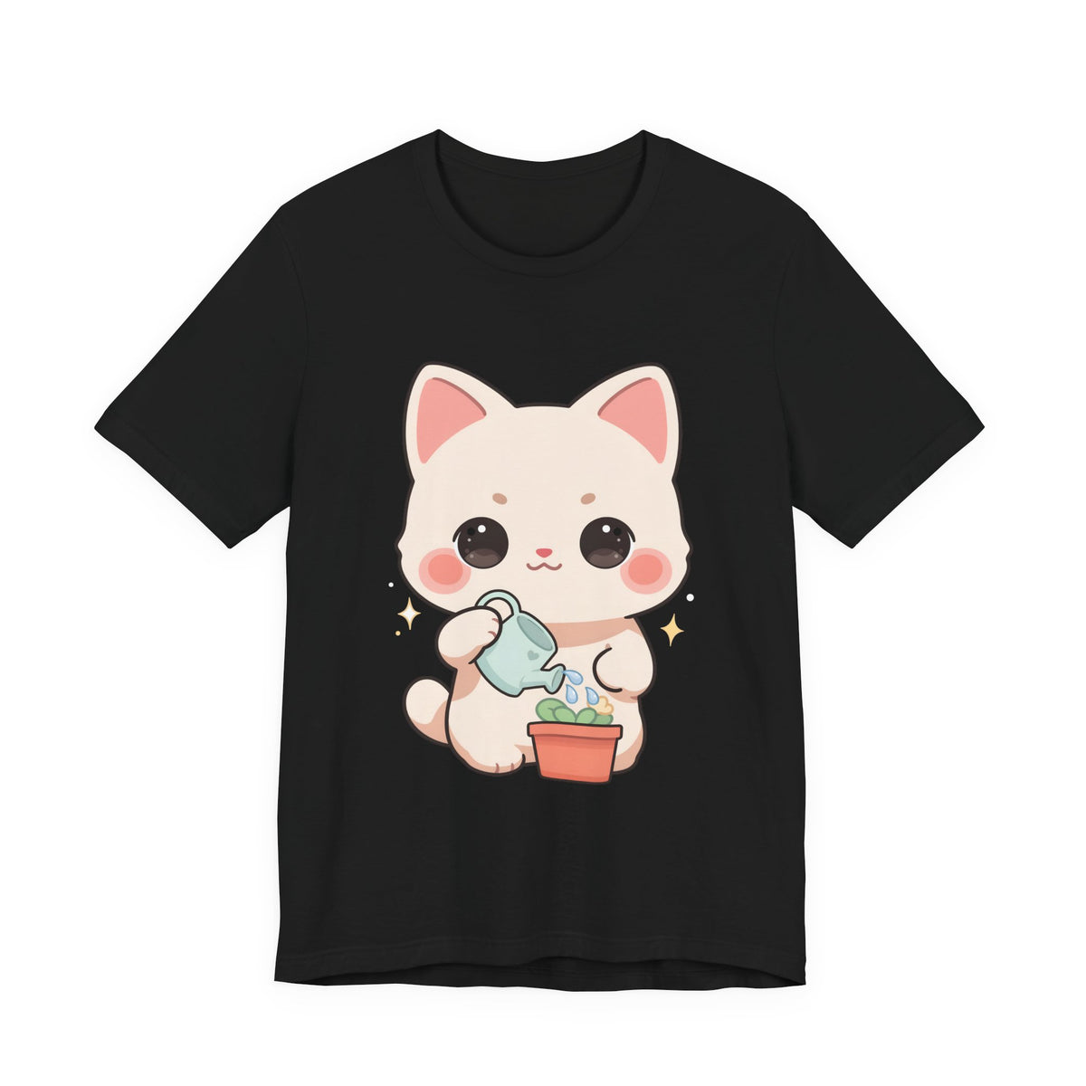 Kawaii Cat Gardening T-Shirt for Plant Lovers