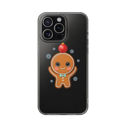 Christmas Gingerbread Phone Case, Cute Kawaii Holiday Gift