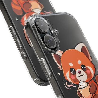 Kawaii Red Panda Phone Case with Latte