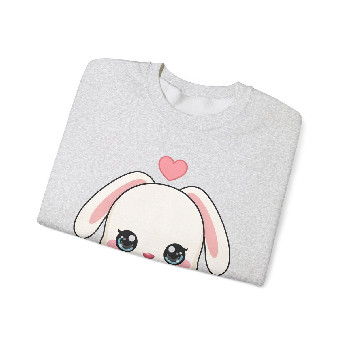 Kawaii Bunny Sweatshirt, Cozy Chibi Rabbit Crewneck