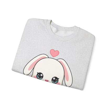 Kawaii Bunny Sweatshirt, Cozy Chibi Rabbit Crewneck