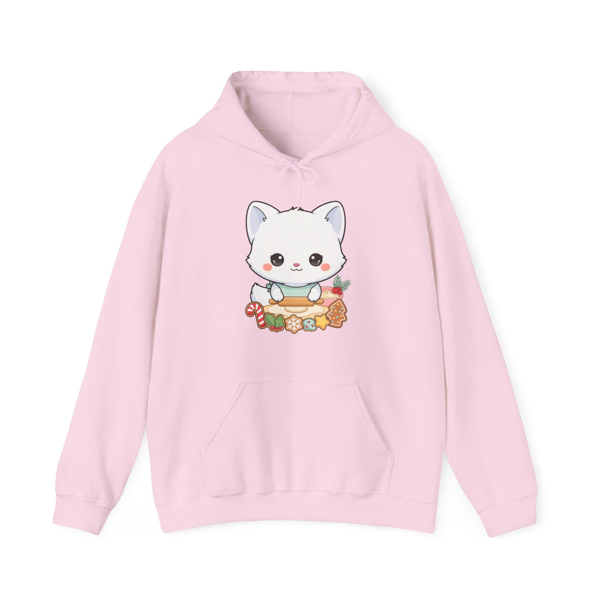 Christmas Fox Baking Hoodie, Kawaii Cookie Baker Sweatshirt