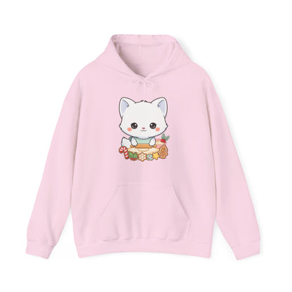Christmas Fox Baking Hoodie, Kawaii Cookie Baker Sweatshirt