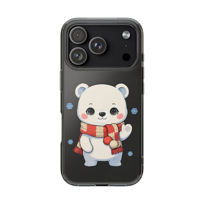 Kawaii Polar Bear Phone Case – Cozy Christmas Cub