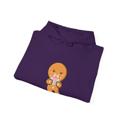 Gingerbread Gift Hoodie, Cute Christmas Unisex Sweatshirt