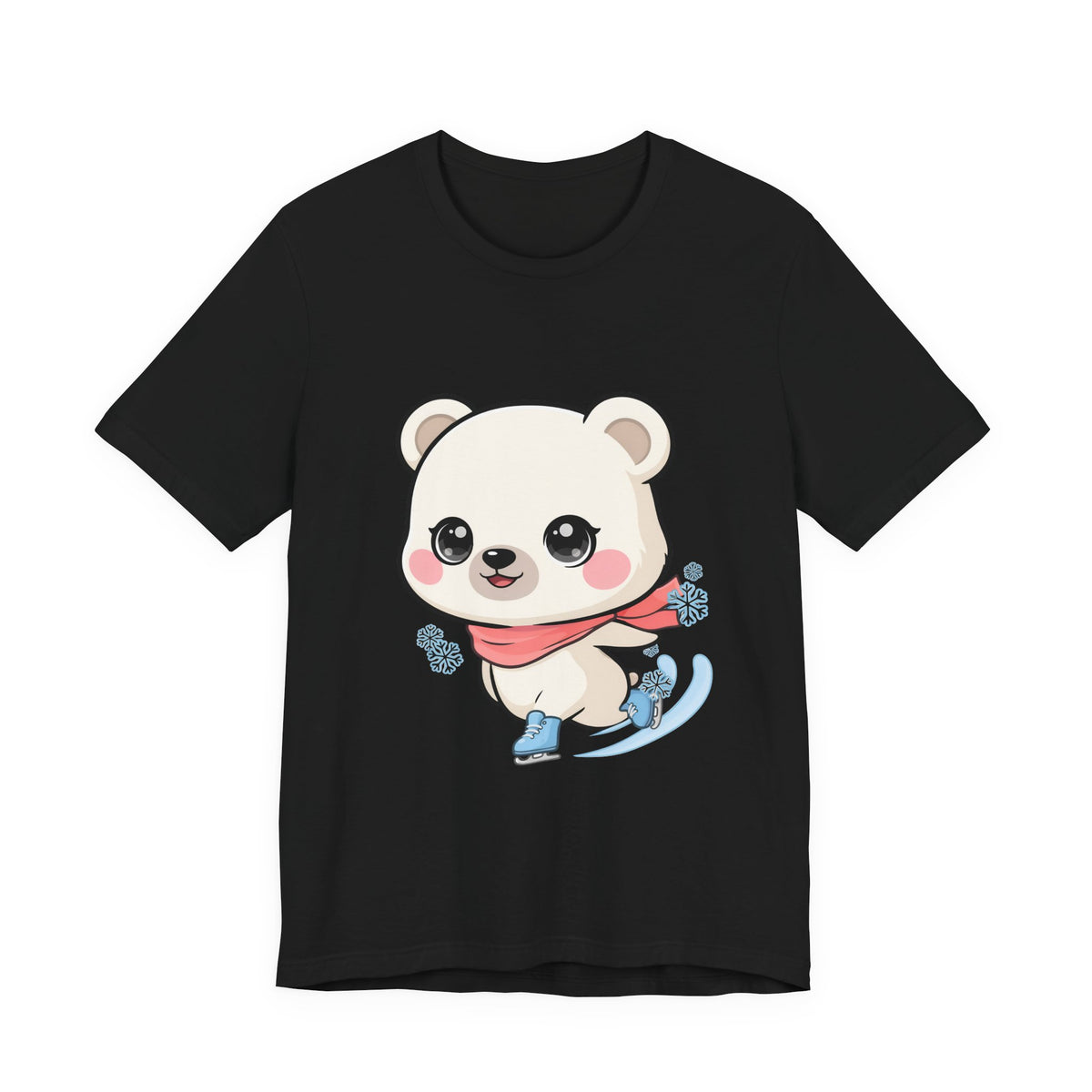 Kawaii Ice Skating Polar Bear Tee for Winter Gift Giving