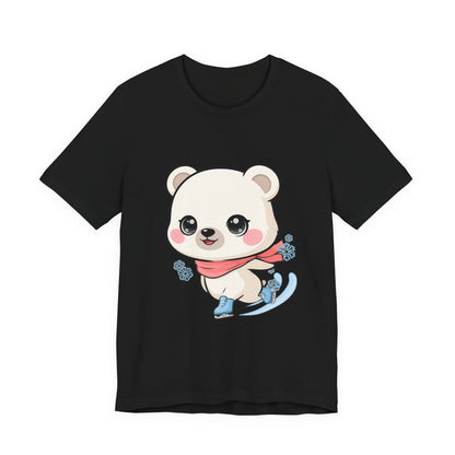 Kawaii Ice Skating Polar Bear Tee for Winter Gift Giving