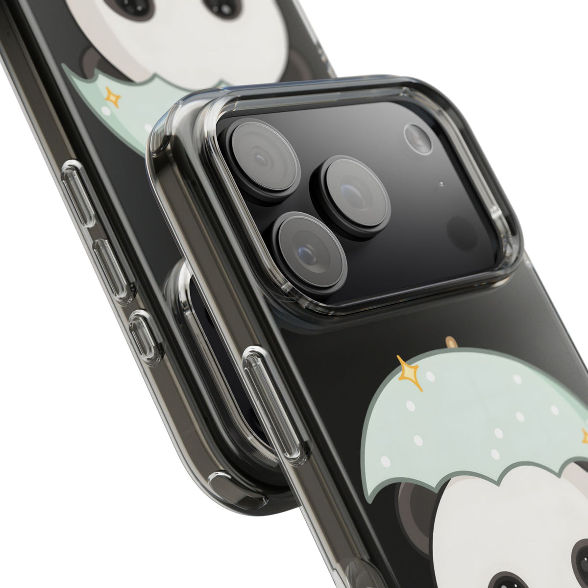 Kawaii Panda Clear Impact-Resistant Phone Case