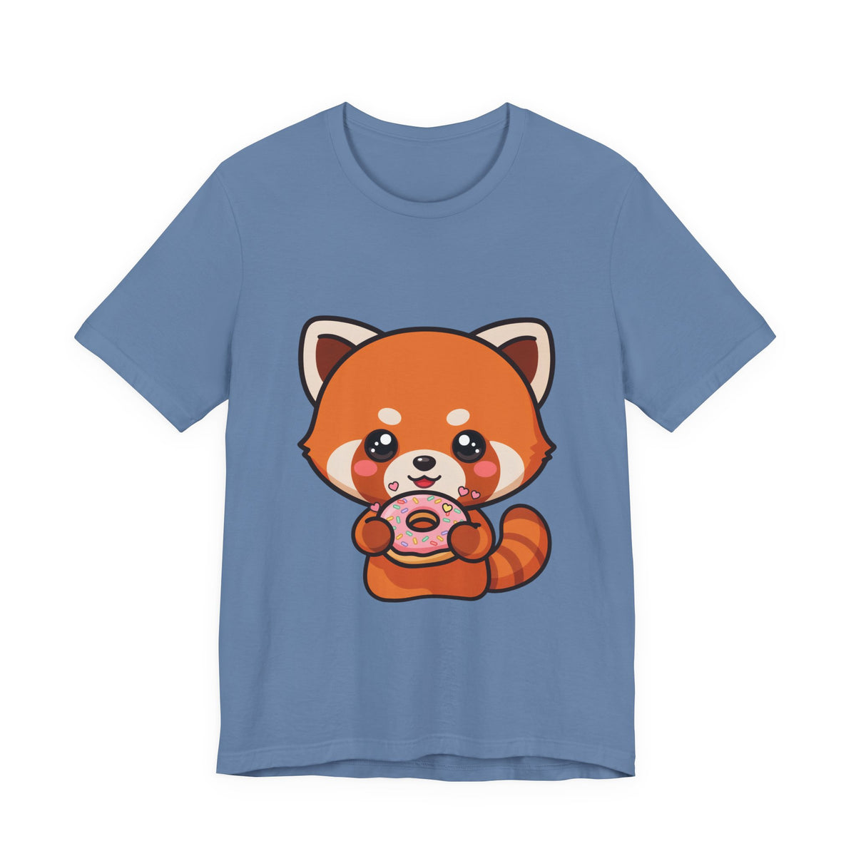 Red Panda Donut T-Shirt, Cute Kawaii Animal Tee