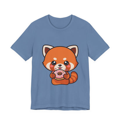 Red Panda Donut T-Shirt, Cute Kawaii Animal Tee