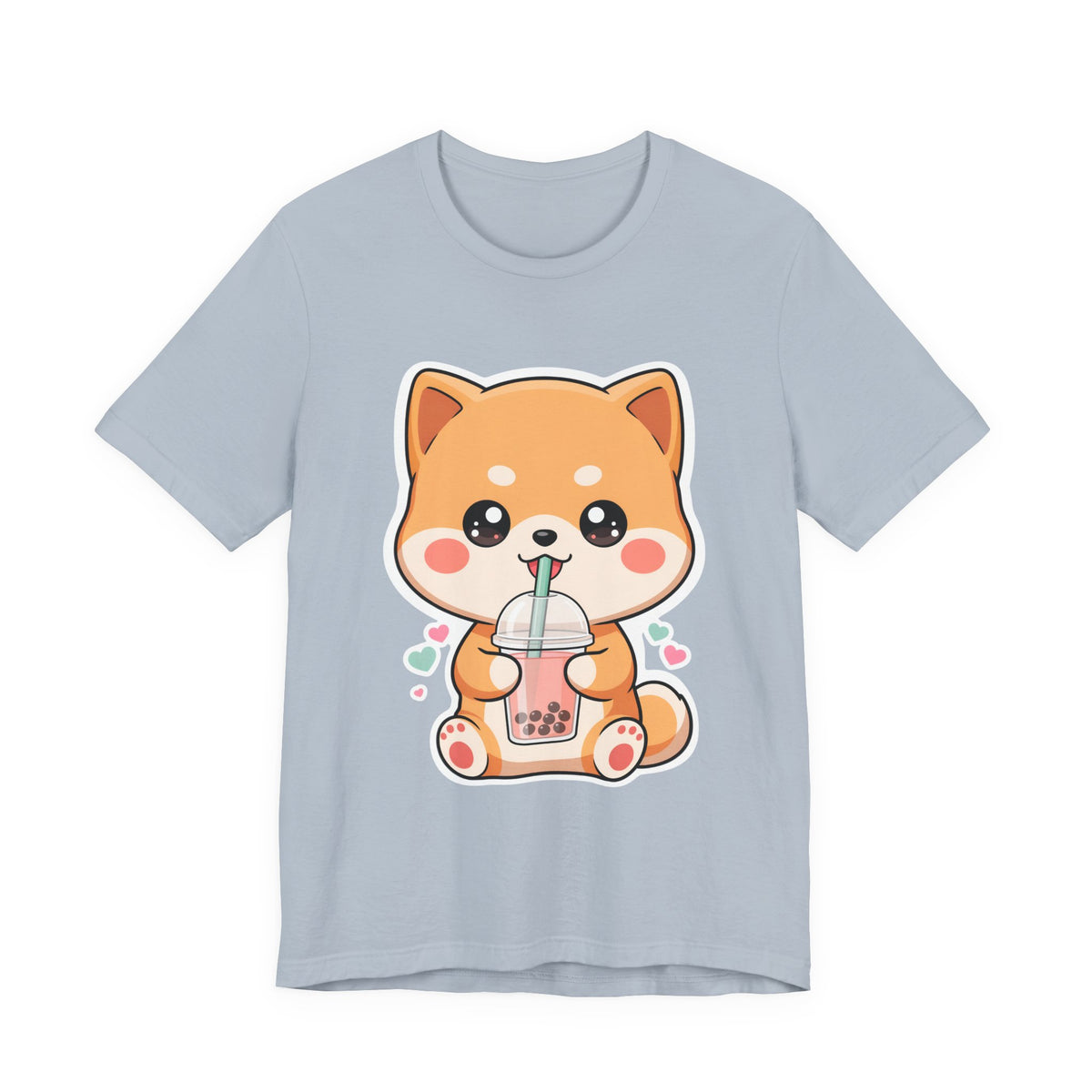 Kawaii Shiba Bubble Tea T-Shirt for Boba Lovers