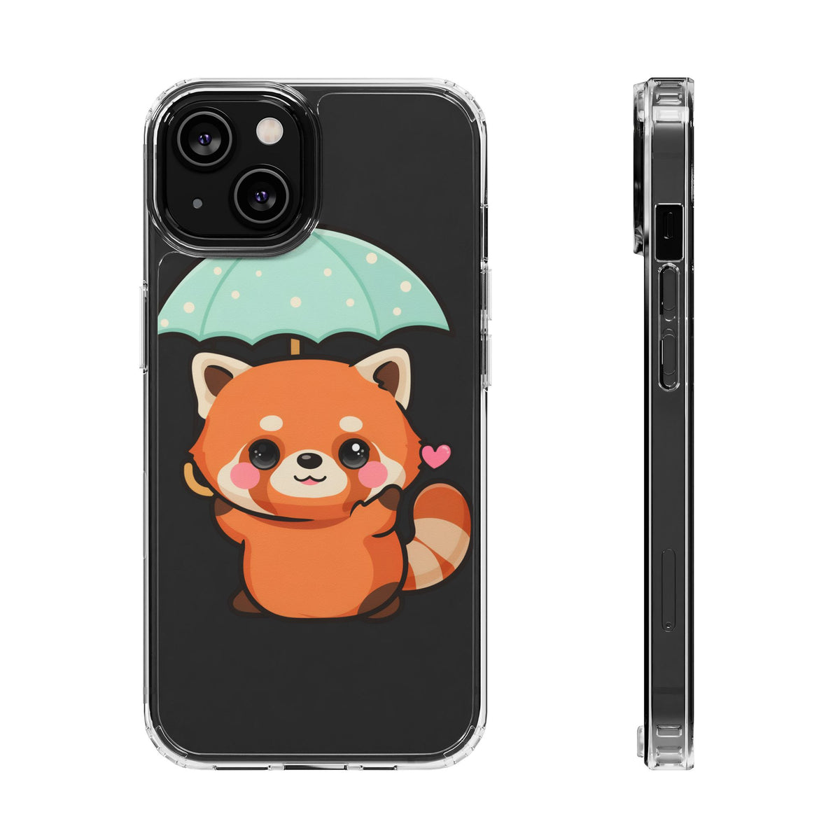 Kawaii Red Panda Clear Impact-Resistant Case