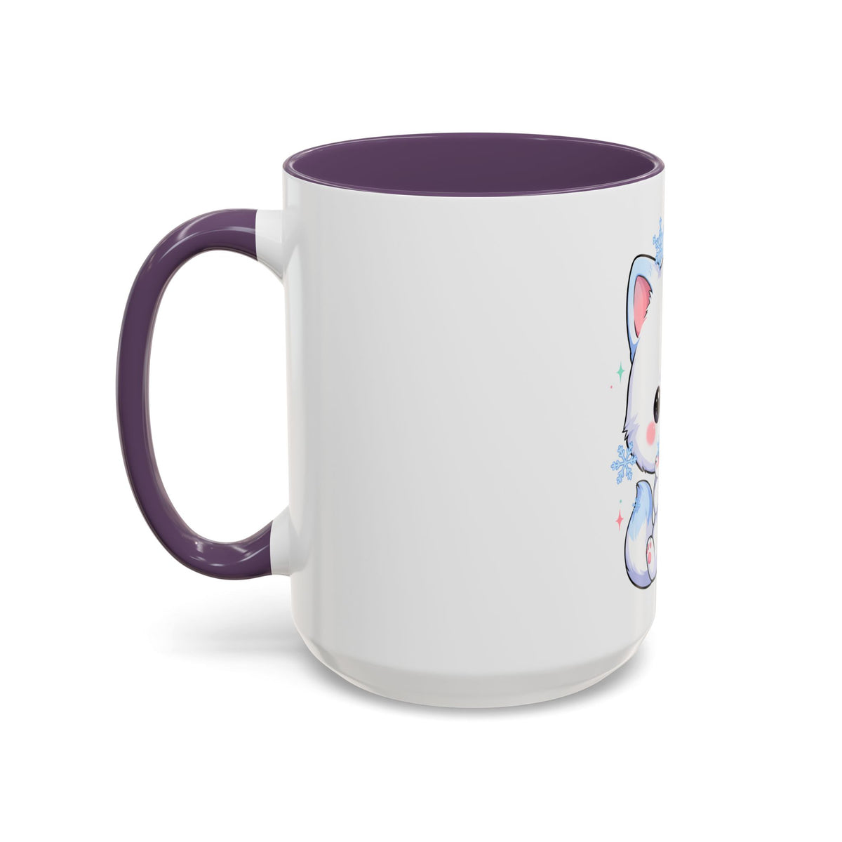 Kawaii Arctic Fox Accent Coffee Mug for Cozy Mornings