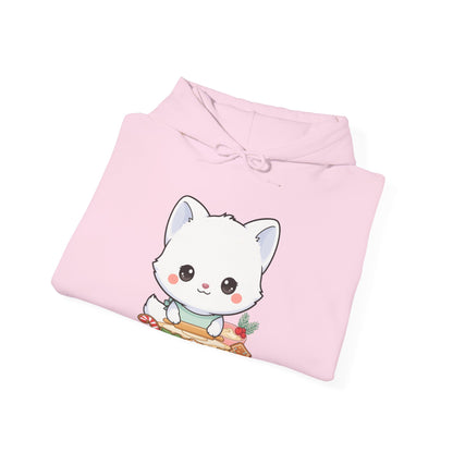 Christmas Fox Baking Hoodie, Kawaii Cookie Baker Sweatshirt