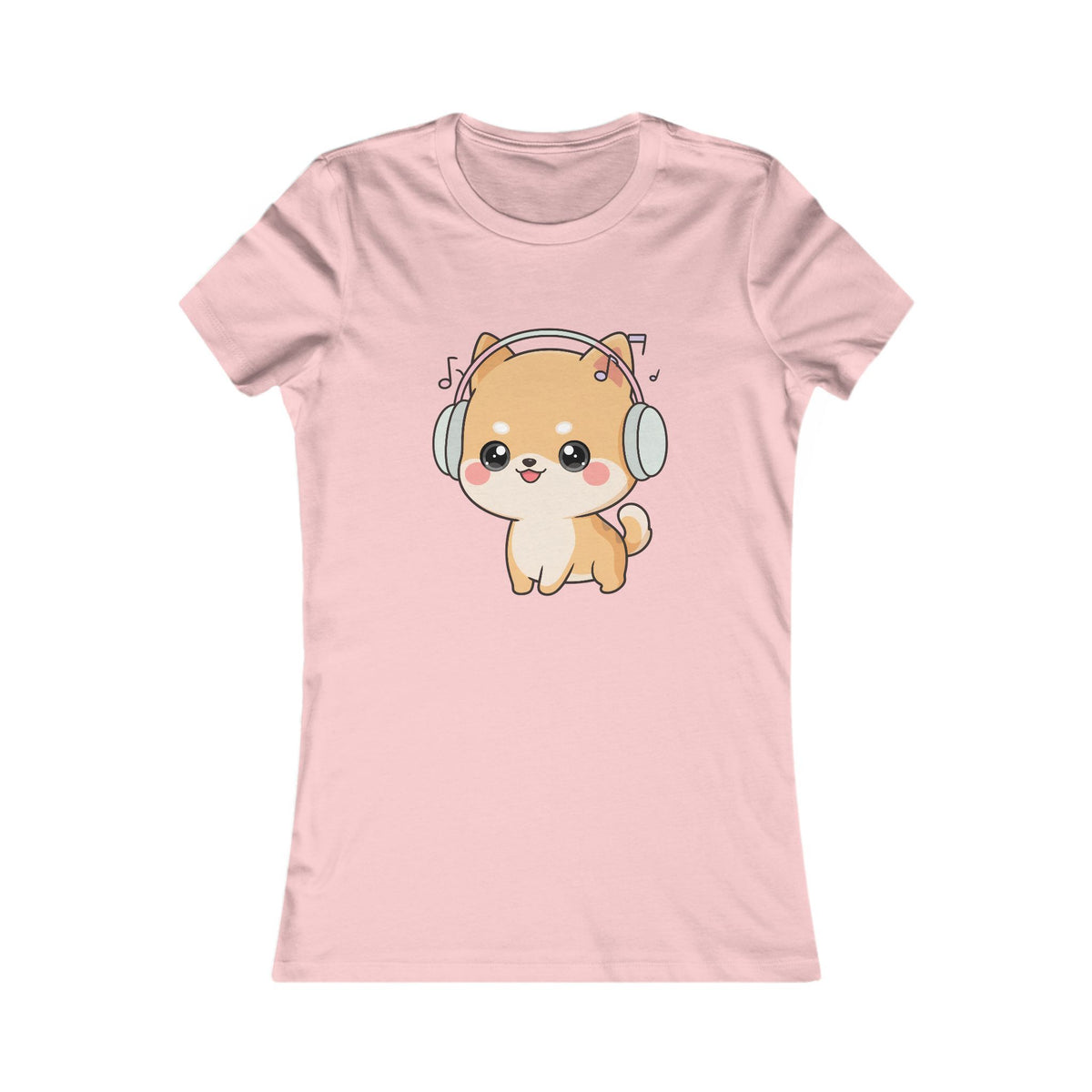Kawaii Shiba Inu Music Tee for Women