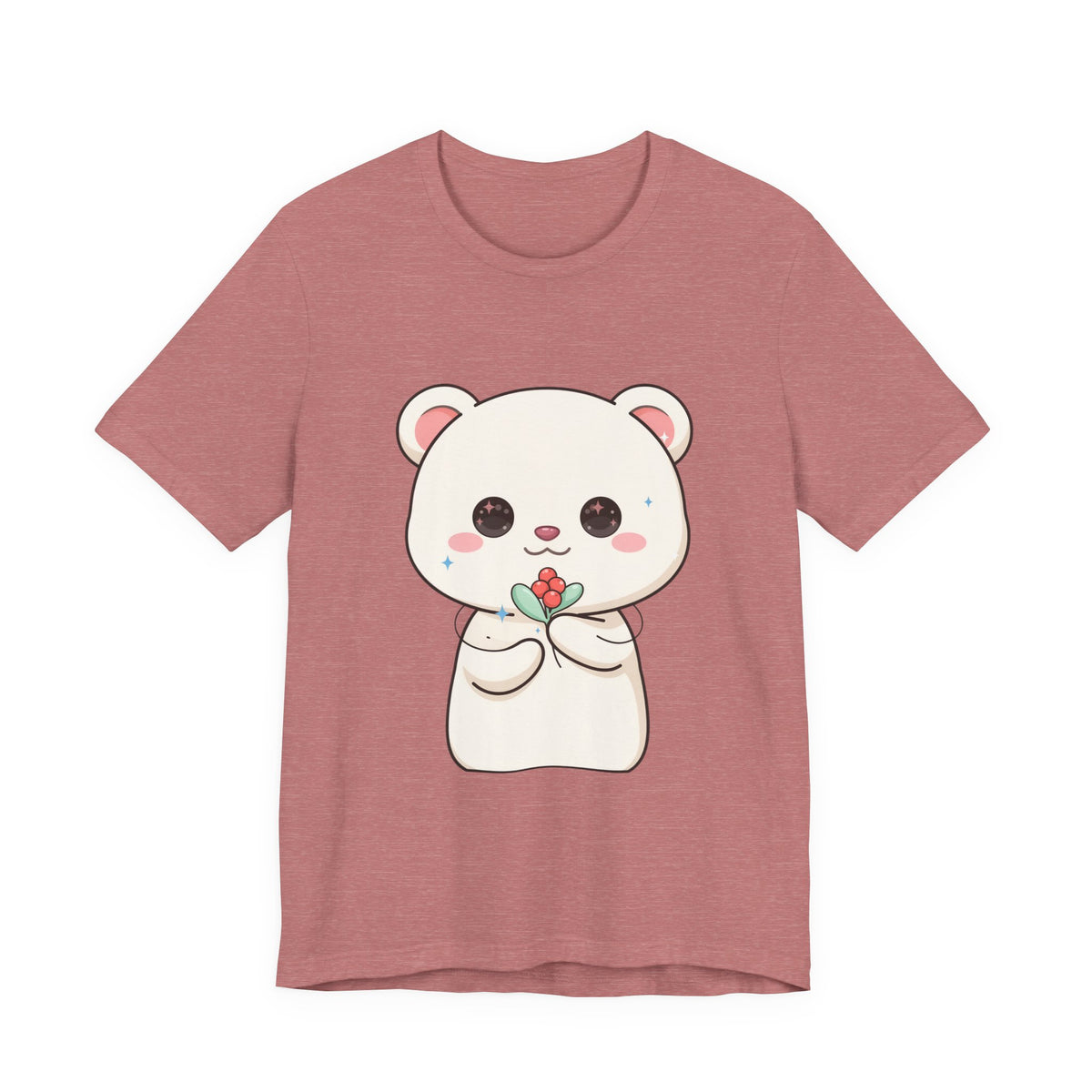 Kawaii Polar Bear Christmas T-Shirt for Cute Holiday Fans