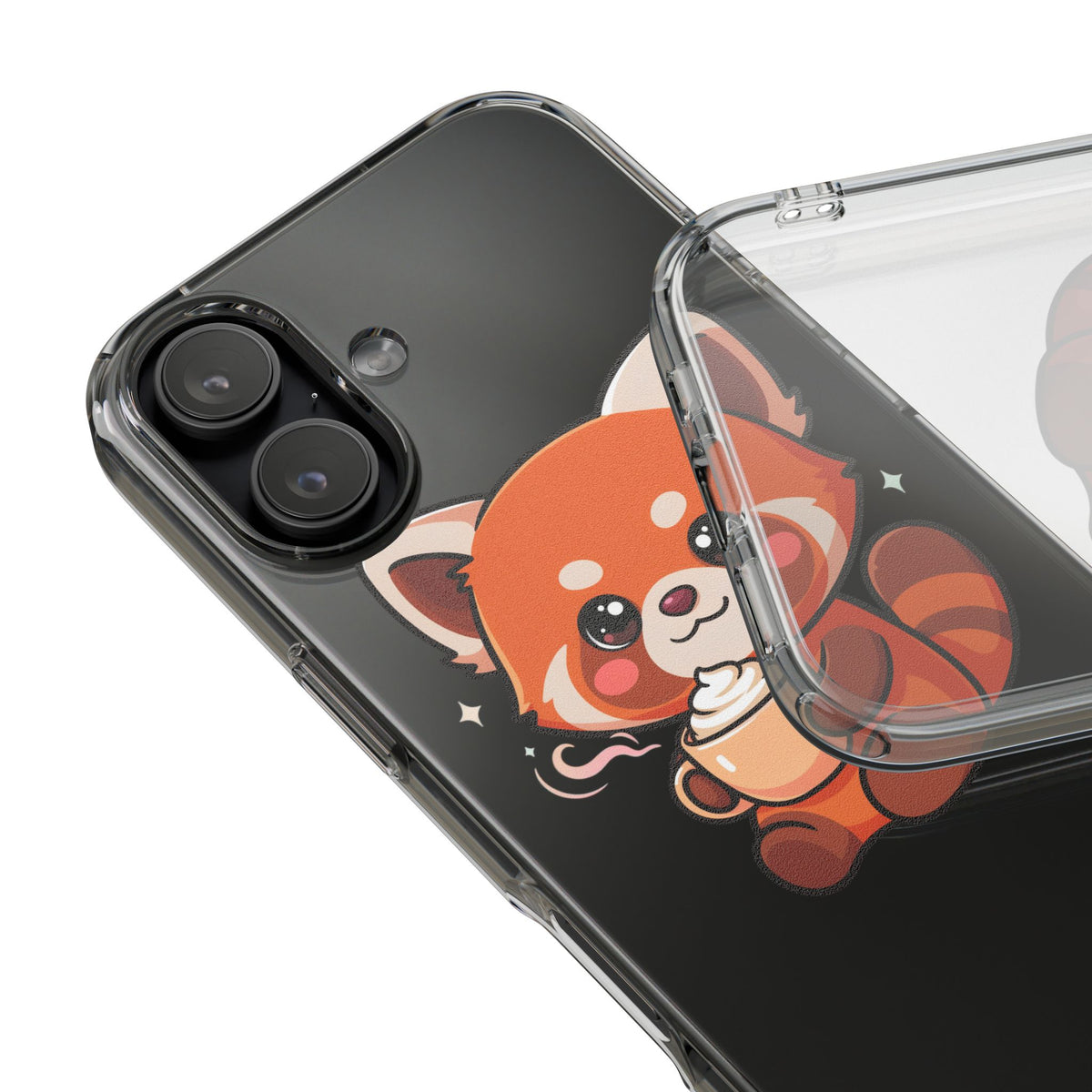 Kawaii Red Panda Phone Case with Latte