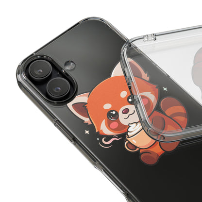 Kawaii Red Panda Phone Case with Latte