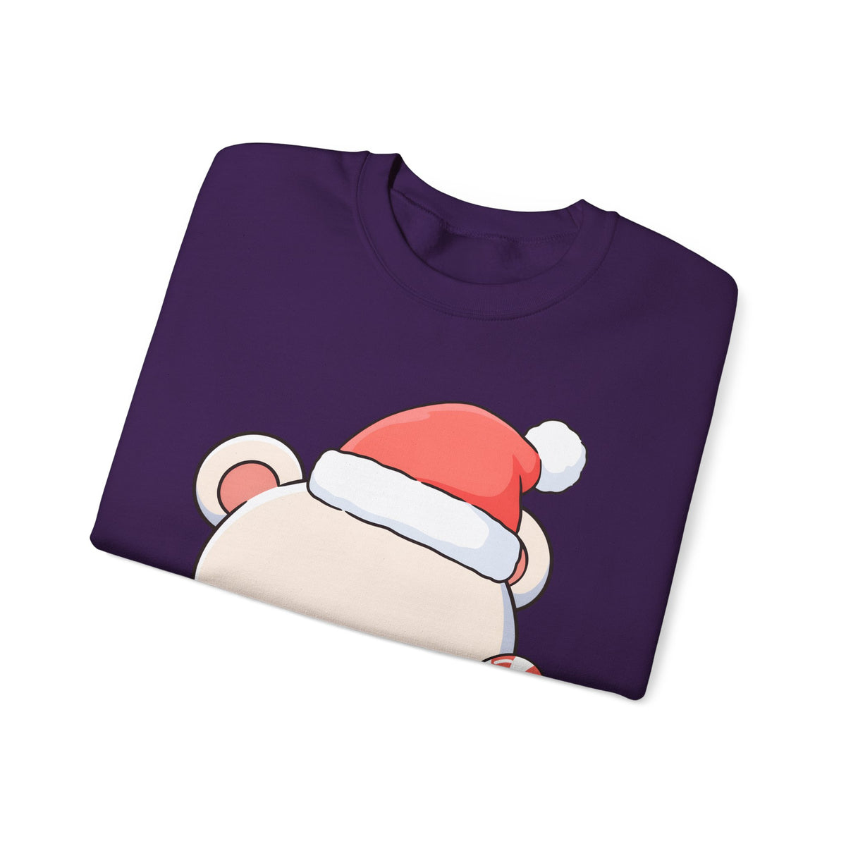 Kawaii Polar Bear Christmas Sweatshirt, Santa Cub Crewneck