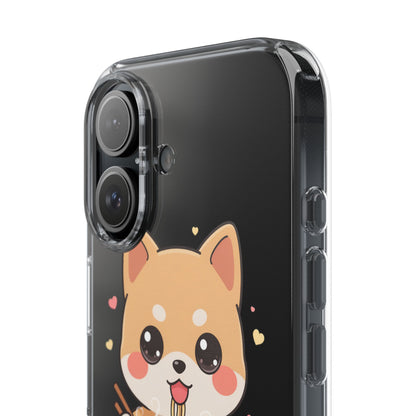 Kawaii Shiba Inu Ramen Clear Impact-Resistant Case