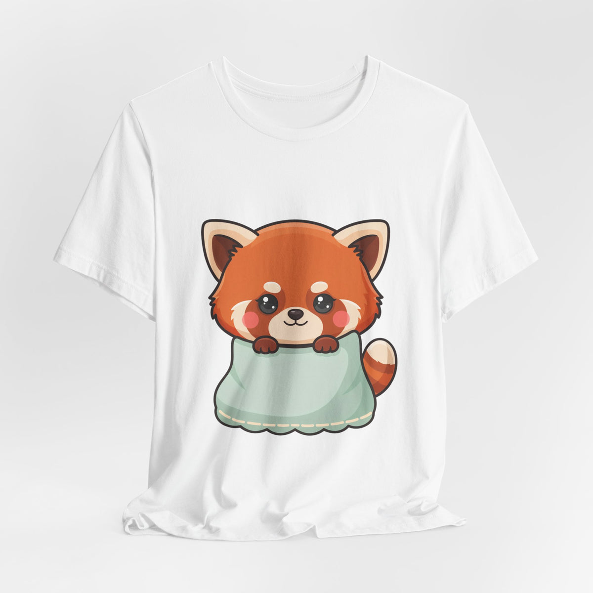 Kawaii Red Panda T-Shirt, Cozy Blanket Chibi Animal Tee