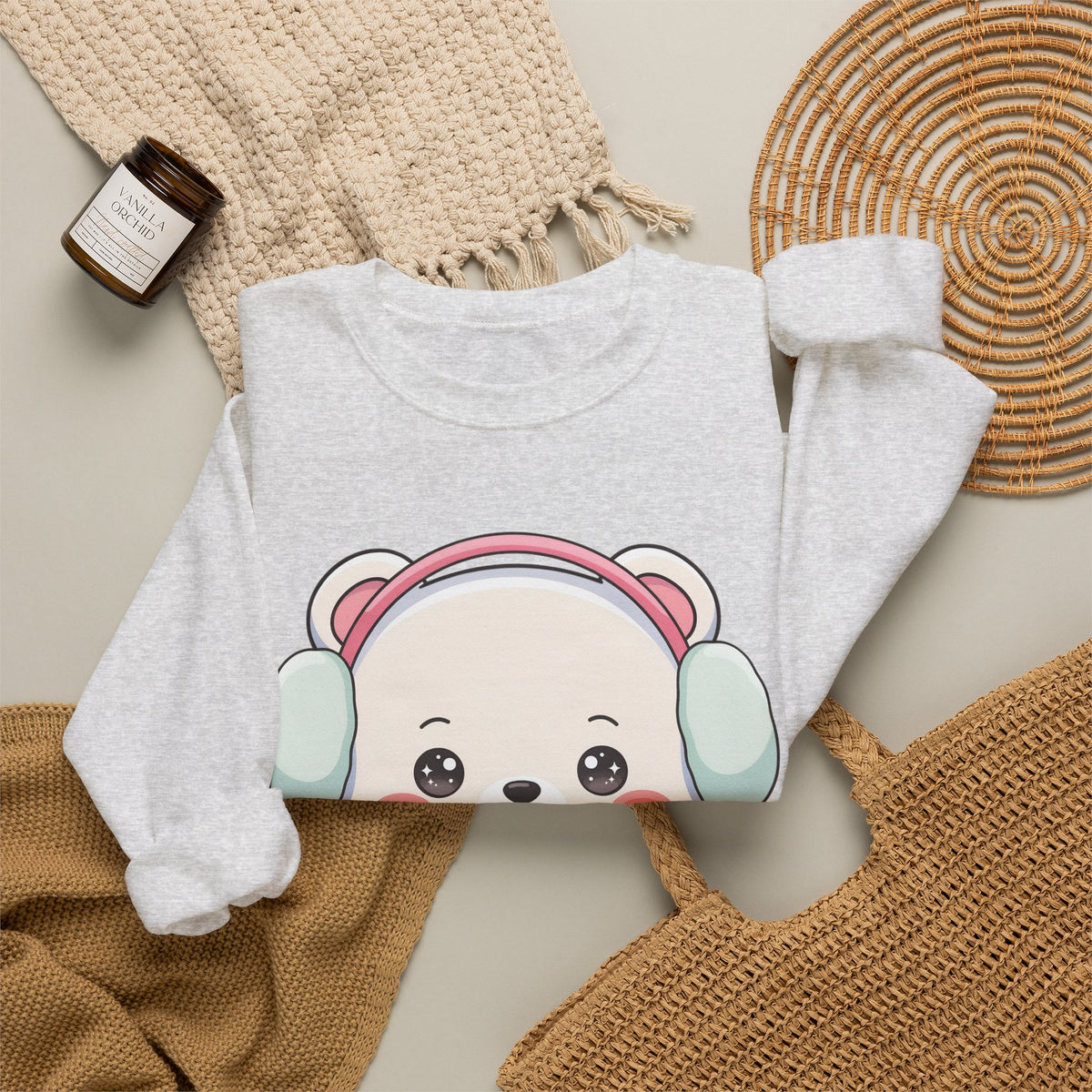 Kawaii Polar Bear Sweatshirt for Cozy Winter Days