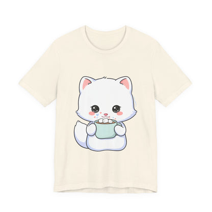 Kawaii Arctic Fox T-Shirt for Cozy Winter Gift Giving