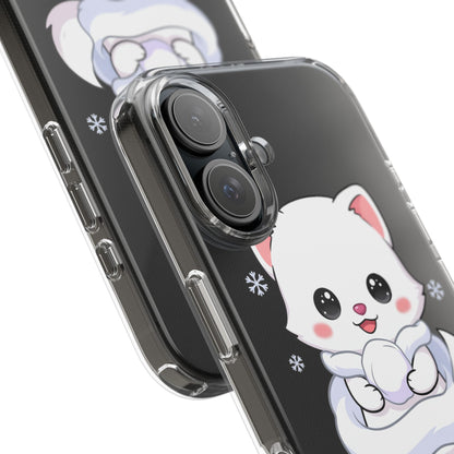 Kawaii Arctic Fox Phone Case, Cute Snow Day Gift