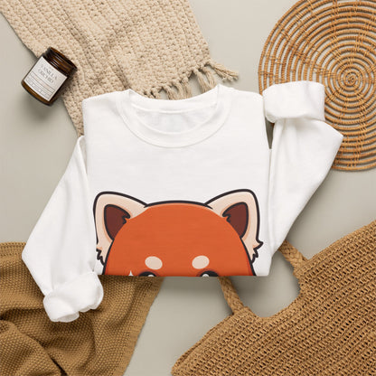 Red Panda Sushi Sweatshirt, Cute Kawaii Crewneck