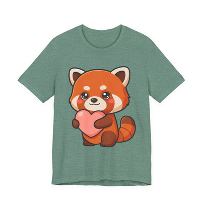 Kawaii Red Panda T-Shirt: Big Heart, Cozy Vibes