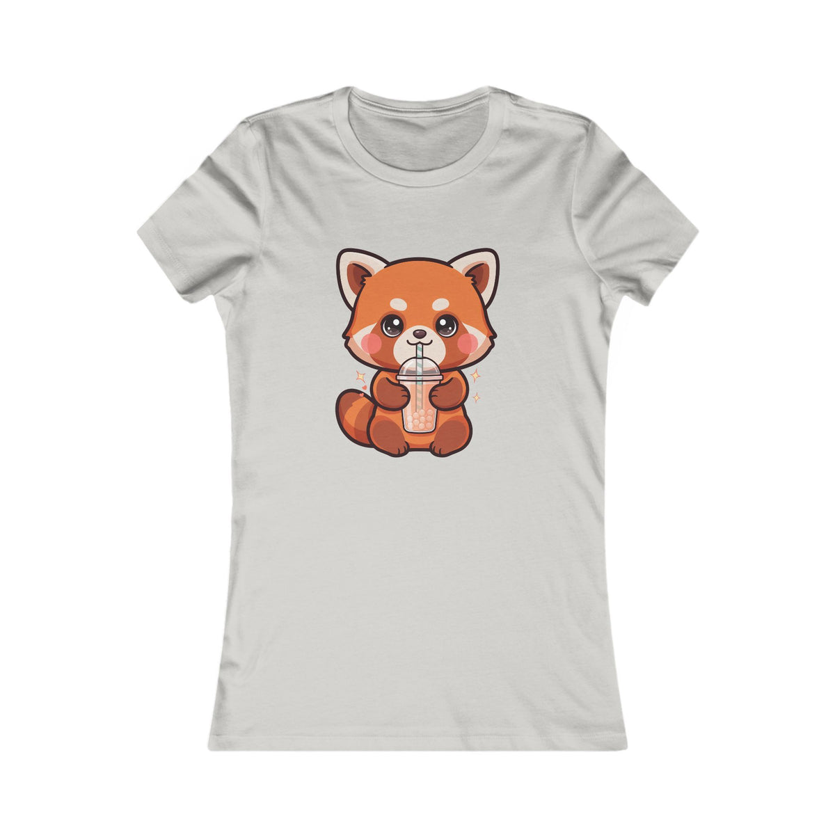 Kawaii Red Panda Bubble Tea Women's Tee
