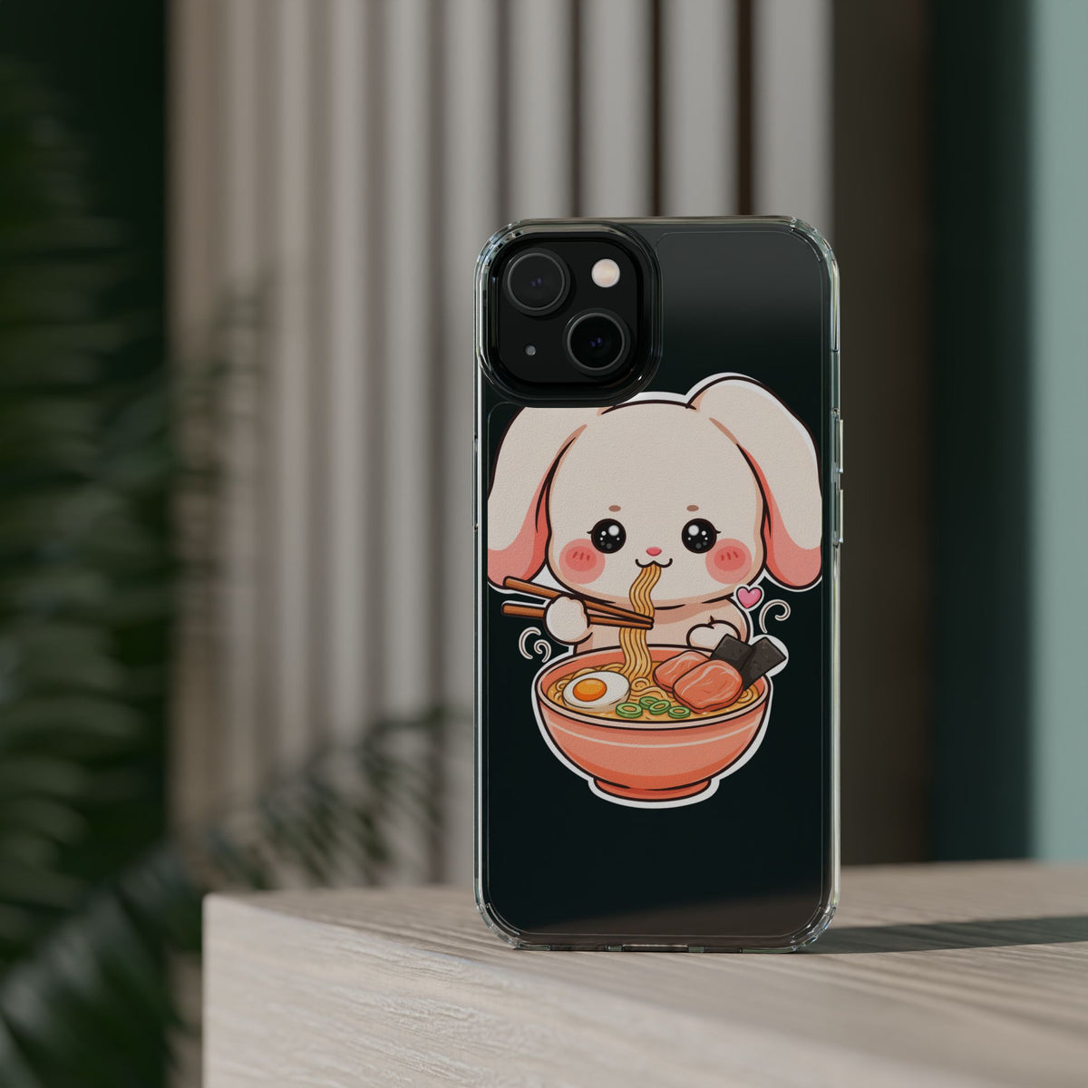 Kawaii Ramen Bunny Clear Impact-Resistant Case
