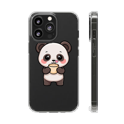 Kawaii Panda Latte Clear Impact-Resistant Case