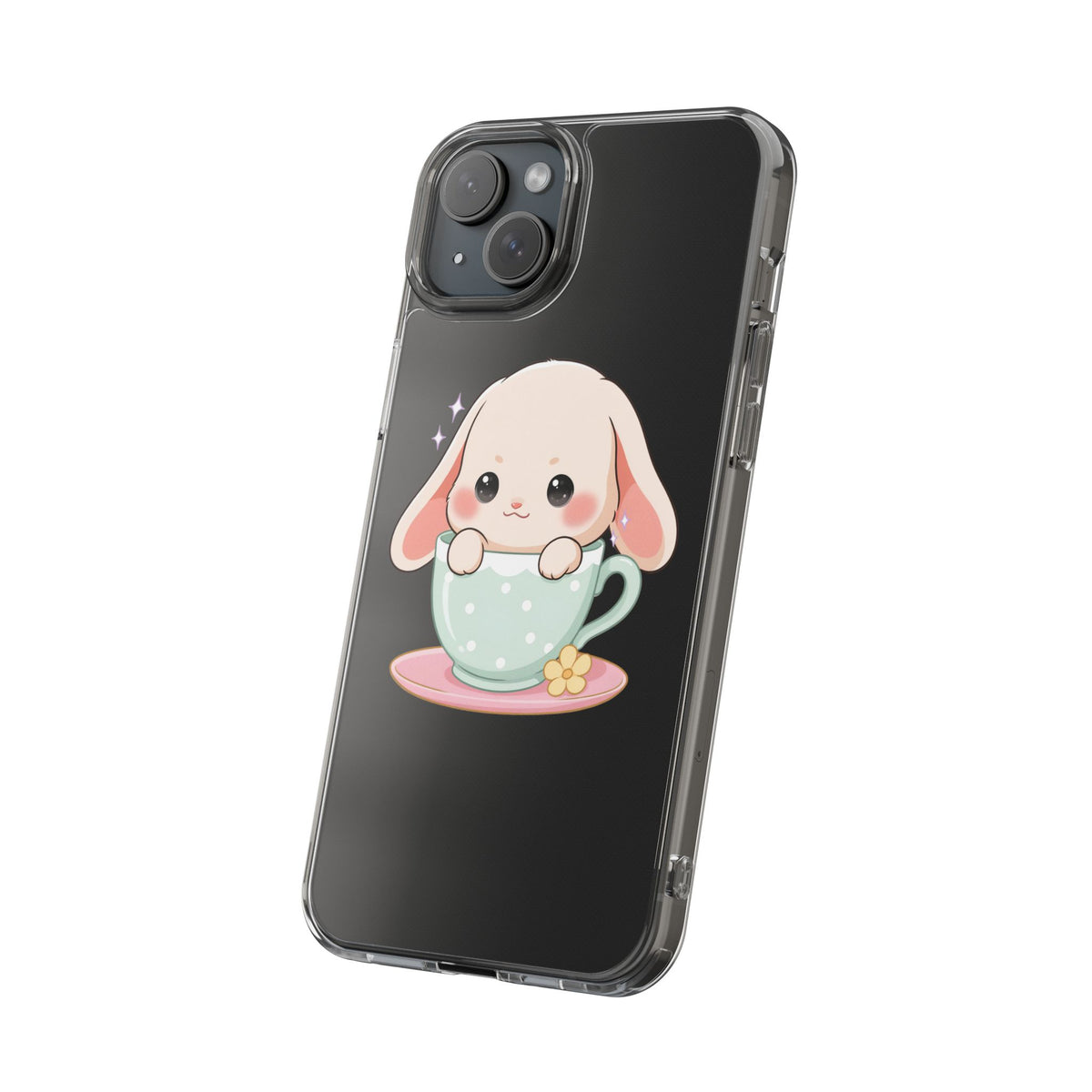 Kawaii Bunny Phone Case, Cute Teacup Rabbit