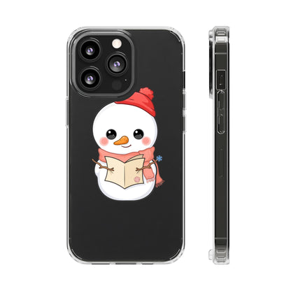 Kawaii Snowman Phone Case Reading to Santa
