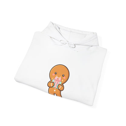Gingerbread Gift Hoodie, Cute Christmas Unisex Sweatshirt
