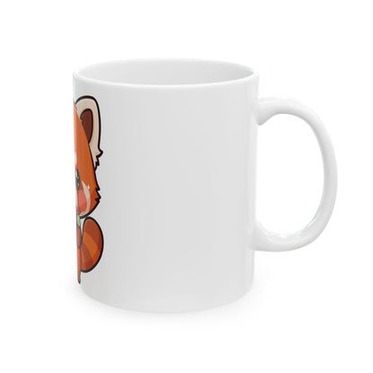 Red Panda Sushi Mug – Cute Kawaii Ceramic Coffee Cup