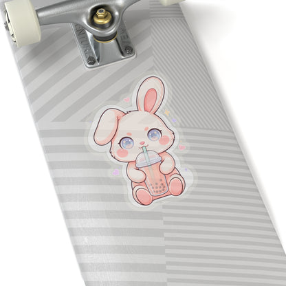 Kawaii Bunny Bubble Tea Sticker for Cute Gifts