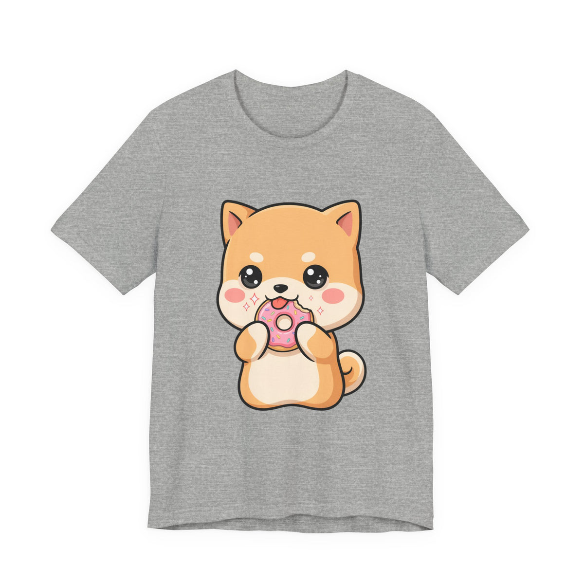 Kawaii Shiba Inu Donut Unisex Jersey Short Sleeve Tee